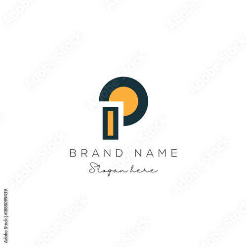 Sign of letter P logo. P logo vector icon, P letter combined with logo icon illustration design.