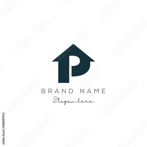Sign of letter P logo. P logo vector icon, P letter combined with logo icon illustration design.
