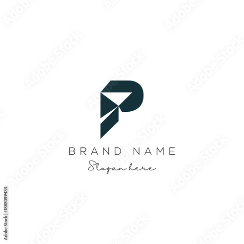 Sign of letter P logo. P logo vector icon, P letter combined with logo icon illustration design.