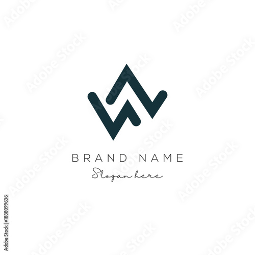 Letter W logo. Icon design. Template elements abstract logos