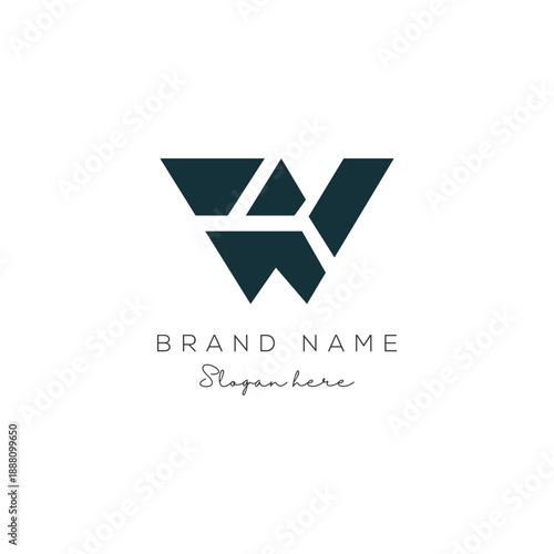 Letter W logo. Icon design. Template elements abstract logos