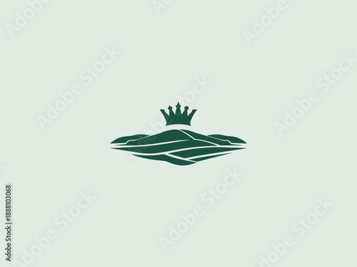 Crown Horizon Sovereignty Abstract Black Silhouette Vector