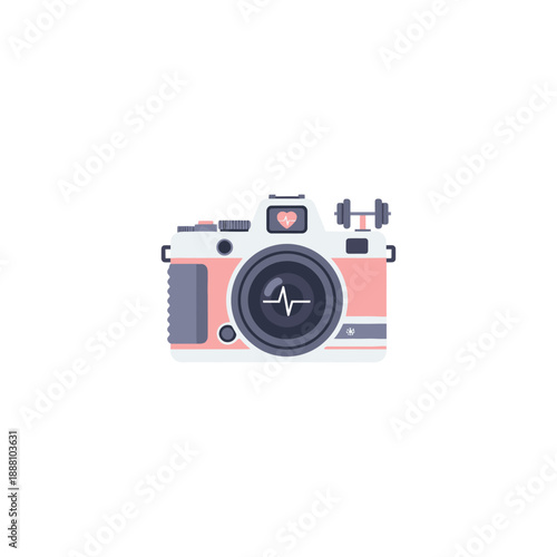 A cheerful cartoon apple with leaves and a stem smiles happily on a white background.