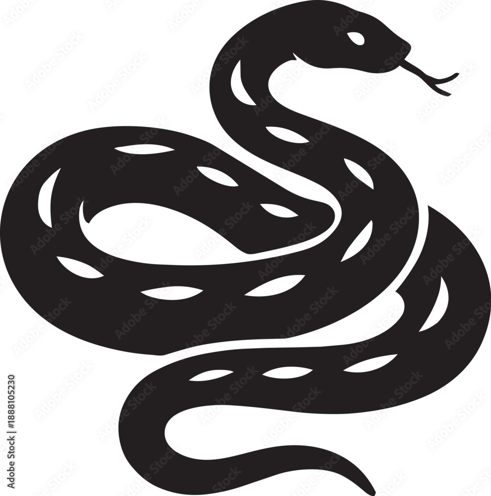 Fototapeta premium black snake vector