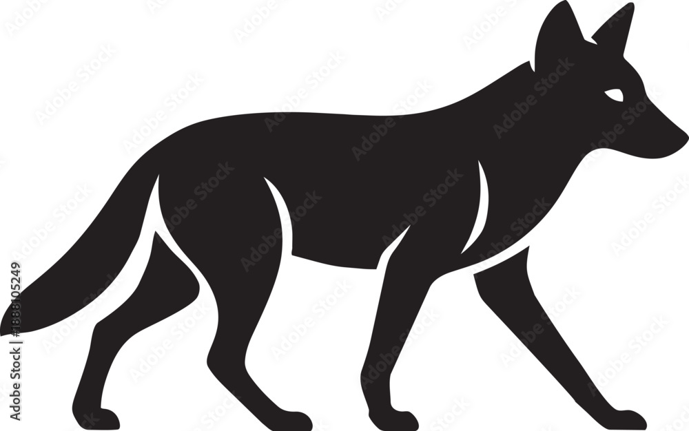Fototapeta premium black fox vector illustration