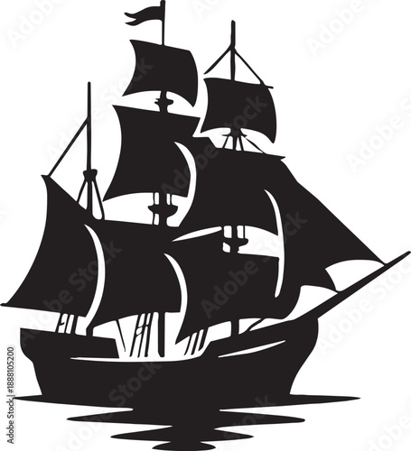 pirate ship silhouette
