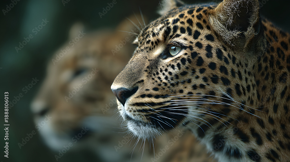 Fototapeta premium Closeup of a leopards face