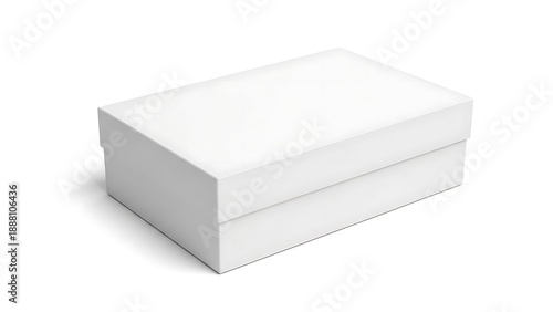 Wallpaper Mural White rectangular shoe box with lid on white background white box rectangular box 1 closed box Torontodigital.ca