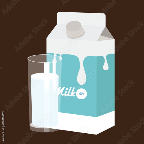 milk bottle and glass