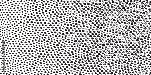 Small uneven spots and particles of debris. Abstract vector texture.  Distressed uneven background. Grunge texture overlay with fine grains isolated on white background. Vector illustration. EPS10.