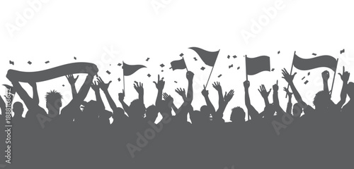 Winning team is holding trophy in hands images of groups of people celebrating enjoy winning celebrate