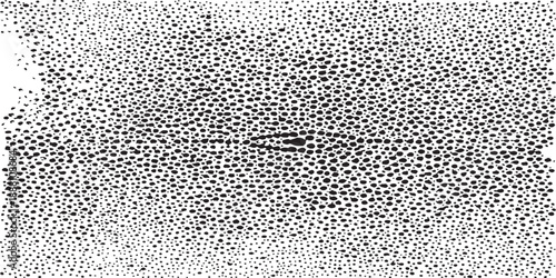 Small uneven spots and particles of debris. Abstract vector texture.  Distressed uneven background. Grunge texture overlay with fine grains isolated on white background. Vector illustration. EPS10.