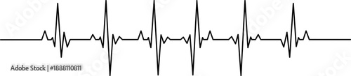 Heartbeat ecg vector illustration