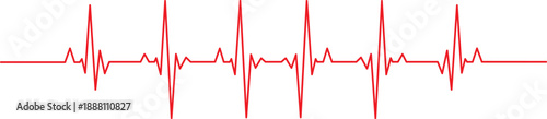 Heartbeat ecg vector illustration