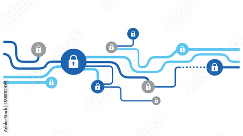 Secure Network Connection with Locked Data Transmission Lines.