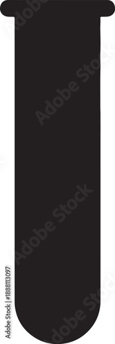 Black Vertical Column with Rounded Ends and Smooth Surface also transparent background