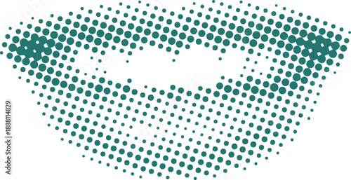 Vector art of green pixelated face mask on for health and wellness concept