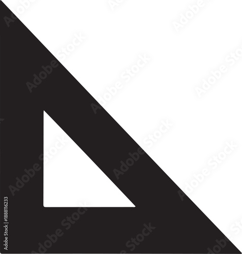 White right triangle on black diagonal background