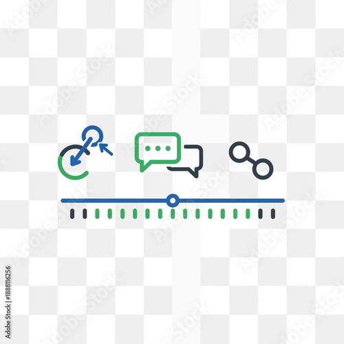 Digital Marketing Strategy and Analytics Icons Timeline.