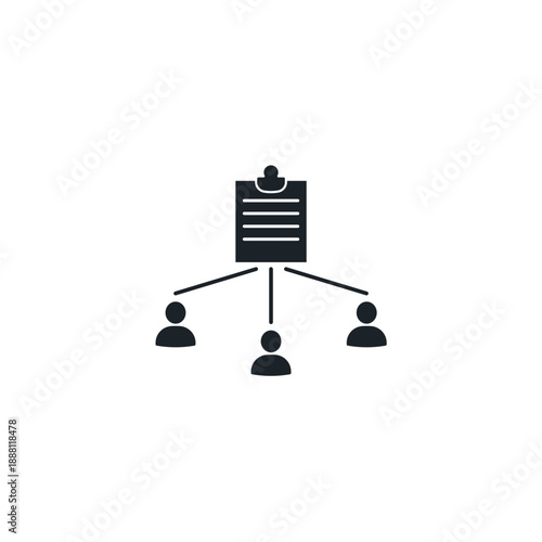 AI Task Delegation Central Node Distributing Work to Sub Nodes. Workflow Management and Multi Tasking Agentic System Vector