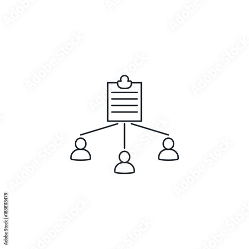 AI Task Delegation Central Node Distributing Work to Sub Nodes. Workflow Management and Multi Tasking Agentic System Vector
