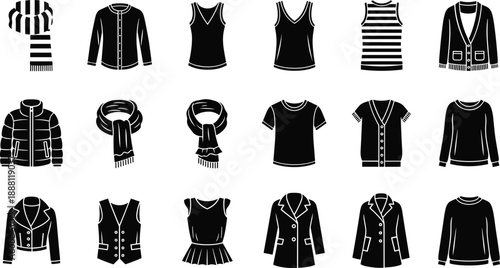 Black and white clothing fashion apparel 1