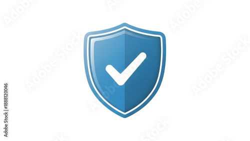 Free Download Blue shield icon with black checkmark on black background security protection - GFXLoad