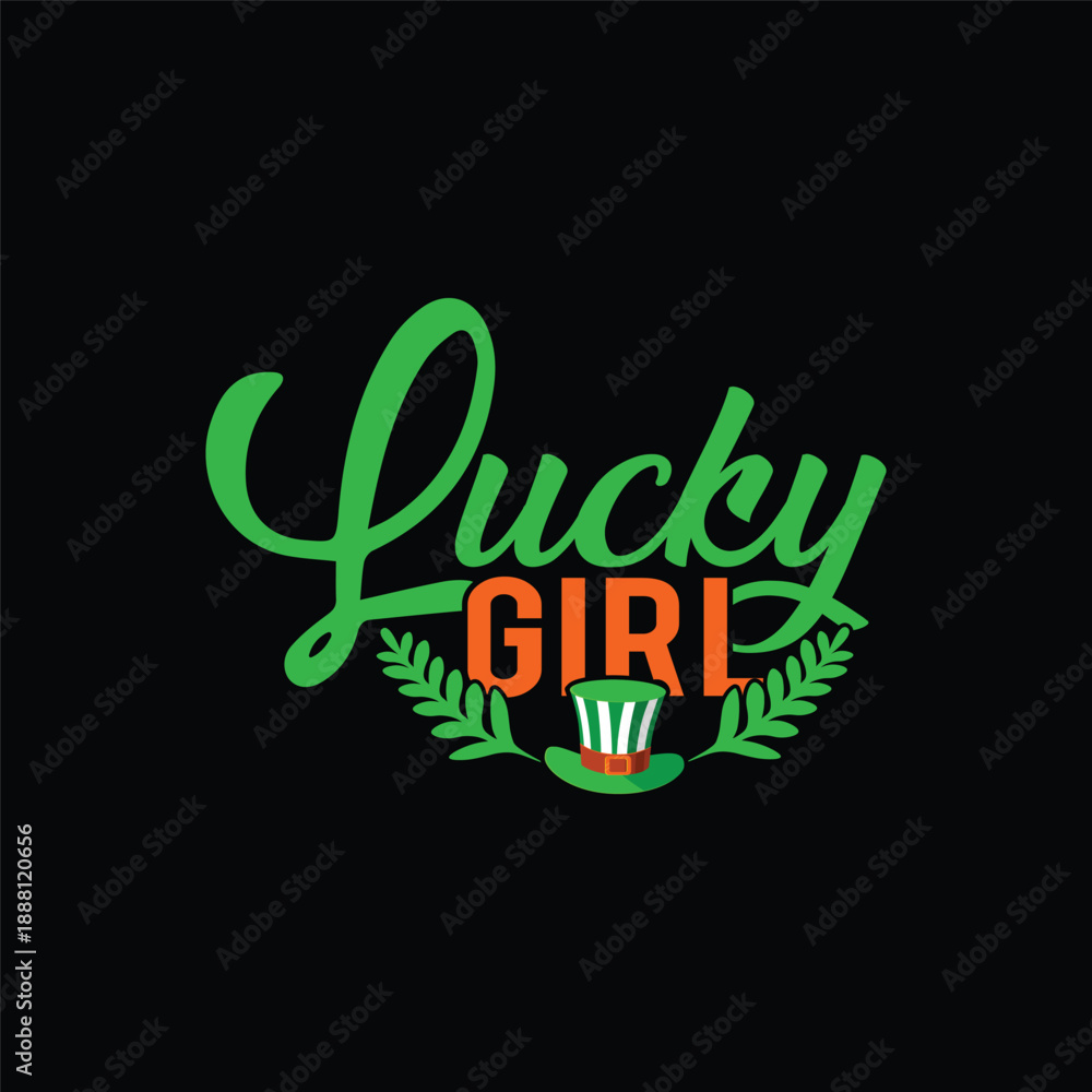 Fototapeta premium Happy St. Patrick's Day T-shirt Design, St. Patrick’s Day T-Shirt Design Bundle 