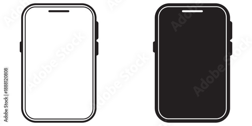 Mobile phone icon set. for mobile concept and web design. vector illustration