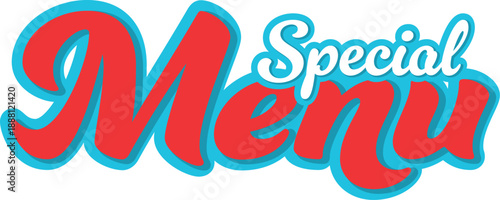 Colorful Special Menu Sign Illustration