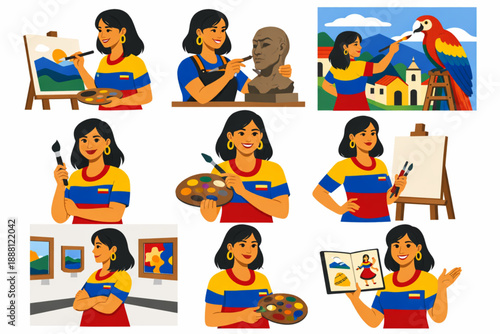 Venezuelan woman artist in creative expressions