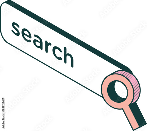 search bar with magnifying glass icon for online searching