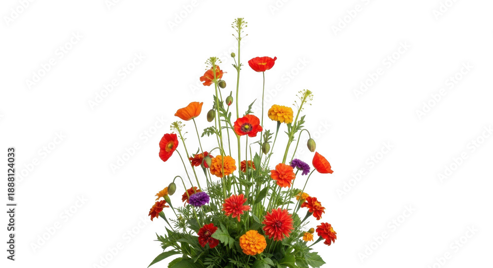 Naklejka premium Vibrant flower bouquet