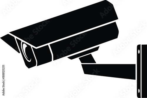 Security camera surveillance icon cctv system for monitoring safety and protection in public private areas