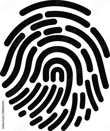 Fingerprint icon biometric identification security scan authentication privacy data access cyber protection