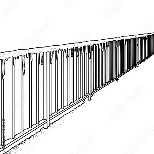 Winter's icy grip on the fence line a chillingly beautiful sight you won't want to miss share now!