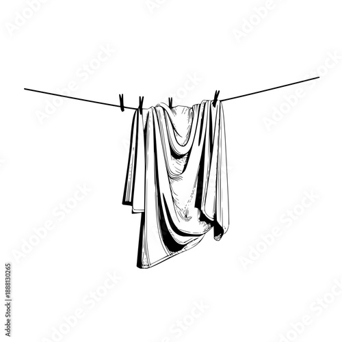 Laundry day blues turn into artistic hues: a minimalist masterpiece that speaks volumes with lines