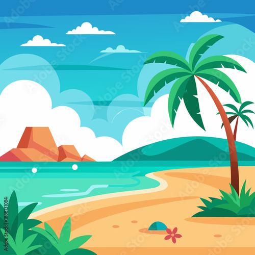 Tropical beach scene