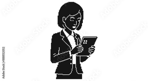 business woman using tablet pc for digital analysis and corporate communication representing modern workplace efficiency and technological integration solutions