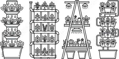 Hydroponic vertical gardening system for sustainable indoor plant cultivation