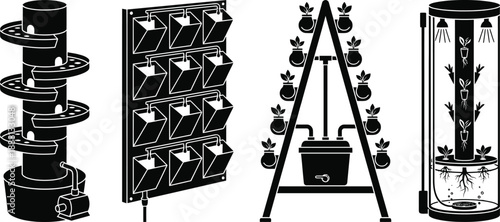 Hydroponic vertical gardening system for sustainable indoor plant cultivation