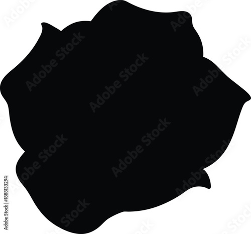 abstract black ink blot shape silhouette illustration