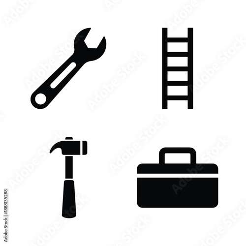 Masonry Trowel Silhouette Icon for Bricklaying, Construction, and Labour Day Graphic Design