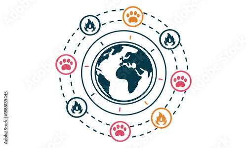 World wide life day vector illustration on white background. wide life day concept.