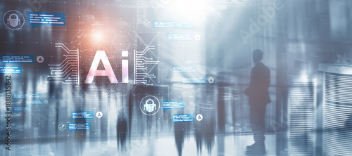 AI based enterprise technology concept illustrating intelligent digital city systems