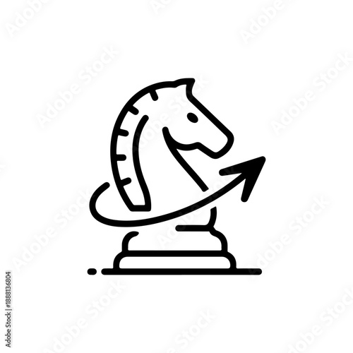 black and white cartoon illustration of a knight