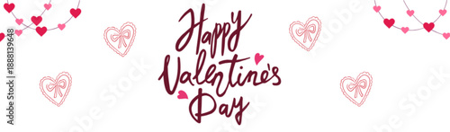 Wishing you a Happy Valentine's Day with love hearts and sweet wishes