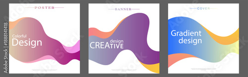 A banner with a colorful gradient. A decorative element template for decoration and creativity