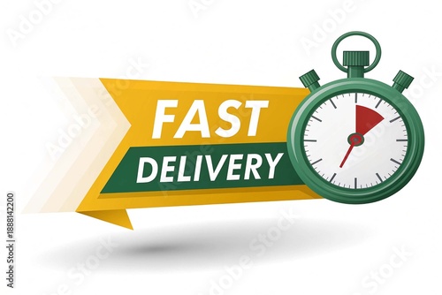 Express delivery icon in flat style fast shipping vector illustration on isolated background commercial service sign business concept