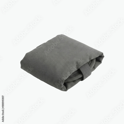 Folded gray sleep mask compact travel storage